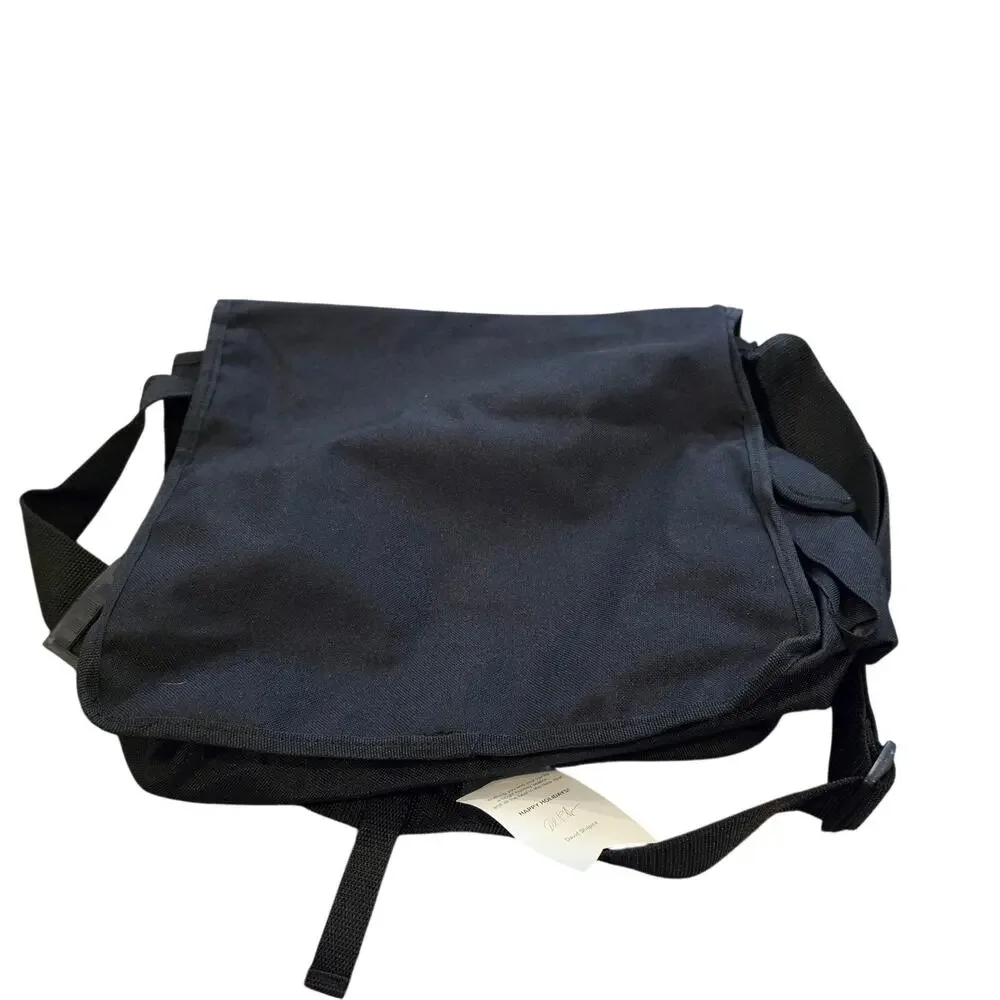 Canvas Messenger Laptop Shoulder Bag by Giant Eagle Black NWT 14x12x4